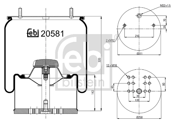 Bellow, air suspension